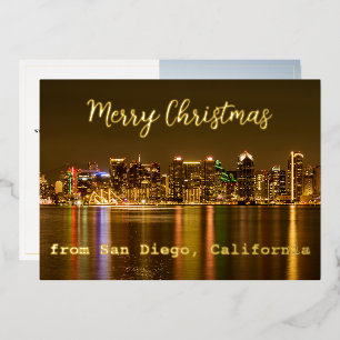 Carte de Noël personnalisée San Diego Californie