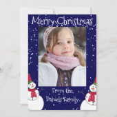 Carte de Noël personnalisée Snowman (Devant)