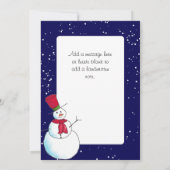 Carte de Noël personnalisée Snowman (Dos)