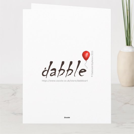 Carte de Noël personnalisée SUPER COOL GIRAFFE (Dos)