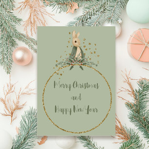 Carte de Noël Peter Rabbit
