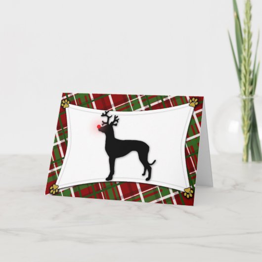 Carte de Noël Pharaoh Hound Reindeer (Devant)