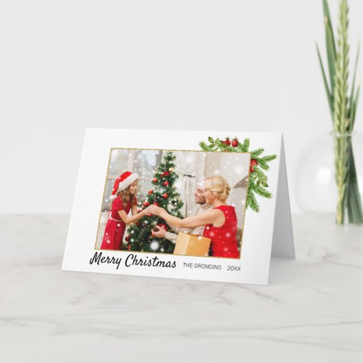 Carte de Noël photo (Devant)