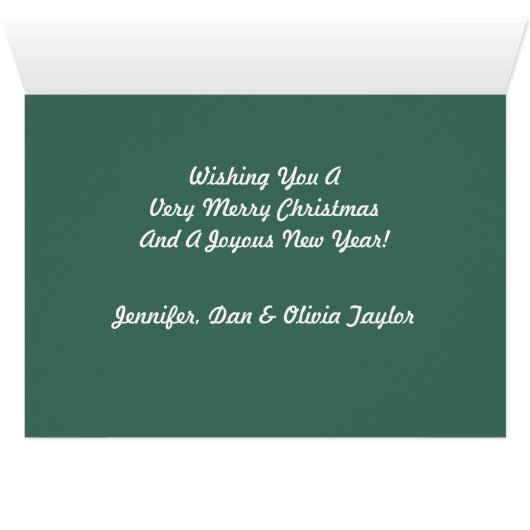 Carte de Noël photo (Intérieur Horizontal (Bas))