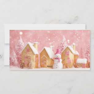 Carte de Noël photo 3 Merveilleux Paysage d'Hiver 