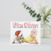 Carte de Noël photo 4,25x5,5 (Debout devant)