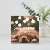 Carte de Noël photo amusante joyeuse et lumineuse (Debout devant)