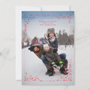 Carte de Noël photo avec cadre étoilé