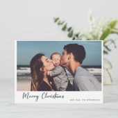 Carte de Noël photo avec écriture manuscrite moder (Debout devant)