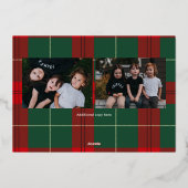 Carte de Noël photo avec écriture moderne Paix Amo (Verso)