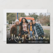 Carte de Noël photo avec étincelles (Devant)