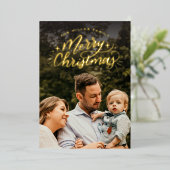 Carte de Noël photo avec lettrage manuel (Debout devant)