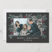 Carte de Noël photo avec spray Evergreen (Devant)