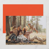 Carte de Noël photo avec une typographie élégante (Devant / Derrière)