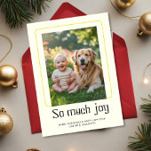 Carte de Noël photo bébé « So Much Joy Holiday Bab
