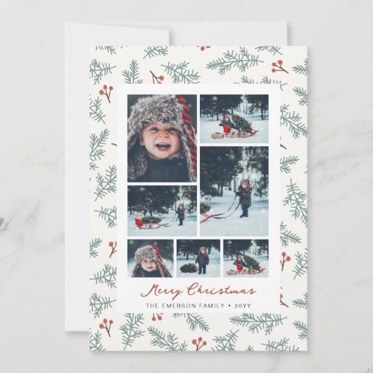 Carte de Noël Photo Botanique (Devant)