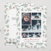 Carte de Noël Photo Botanique (Devant / Derrière)