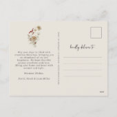 Carte de Noël photo botanique (Dos)