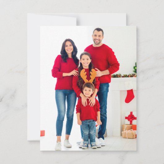 Carte de Noël photo Budget Reindee (Dos)