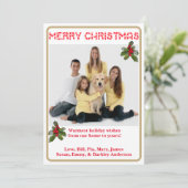 Carte de Noël photo Candy Cane (Debout devant)