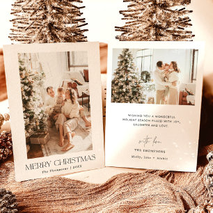 Carte de Noël photo Carte de vacances photo en a