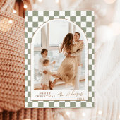 Carte de Noël Photo, Carte de vacances Sage Green 