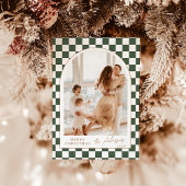 Carte de Noël photo | Carte de vacances verte mode