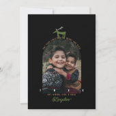 Carte de Noël photo Cerf & Arche (Devant)