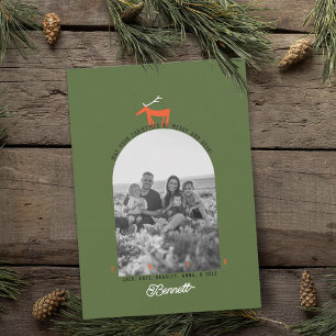 Carte de Noël photo Cerf & Arche