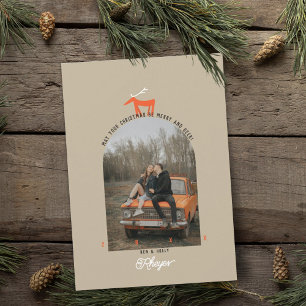 Carte de Noël photo Cerf & Arche