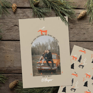 Carte de Noël photo Cerf & Arche