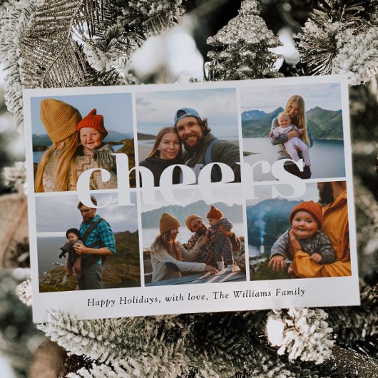 Carte de Noël photo Cheers