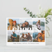 Carte de Noël photo Cheers (Debout devant)