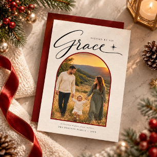 Carte de Noël photo chrétienne religieuse Élégante