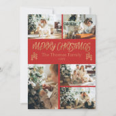 Carte de Noël photo classique (Devant)