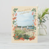 Carte de Noël photo côtière Gilded Tides (Debout devant)