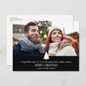 Carte de Noël photo Couple Pine Tree (Devant / Derrière)