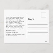 Carte de Noël photo d'agent immobilier de maison é (Dos)