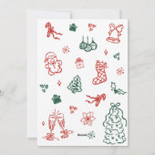 Carte de Noël photo d'arch fantaisiste dessinée à  (Dos)