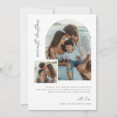 Carte de Noël photo d'arche de plage de famille la (Devant)