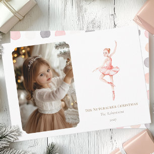 Carte de Noël photo de ballerine Casse-Noisette