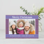 Carte de Noël photo de Flèche de neige violette Go (Debout devant)