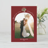 Carte de Noël Photo de jeune marié à l'aquarelle a (Debout devant)