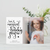 Carte de Noël photo de la saison des fêtes magique (Debout devant)