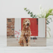 Carte de Noël Photo de l'animal de compagnie préfé (Debout devant)