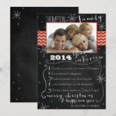 Carte de Noël photo de l'année familiale (Devant / Derrière)