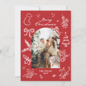 Carte de Noël photo de l'arc à main (Devant)