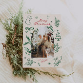 Carte de Noël photo de l'arc à main