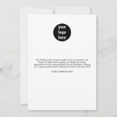 Carte de Noël photo de l'équipe d'affaires (Dos)