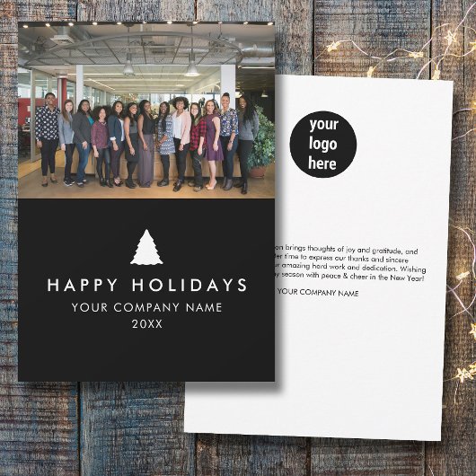 Carte de Noël photo de l'équipe d'affaires